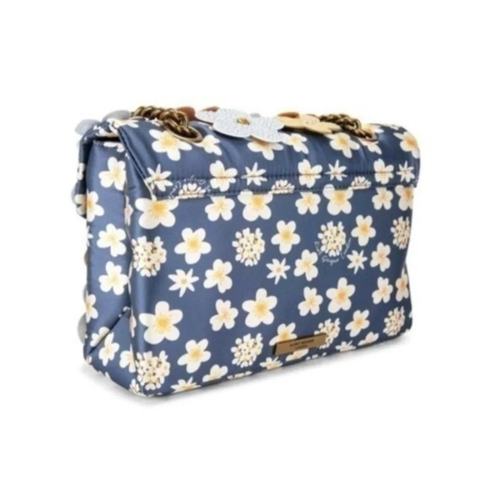 KURT GEIGER Floral Embellished Handle Chain Bag Party Purse Occasion Statement